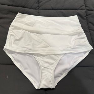 GRAPENT Women's High Waisted Swim Bottom Ruched Bikini Tankini Swimsuit Briefs